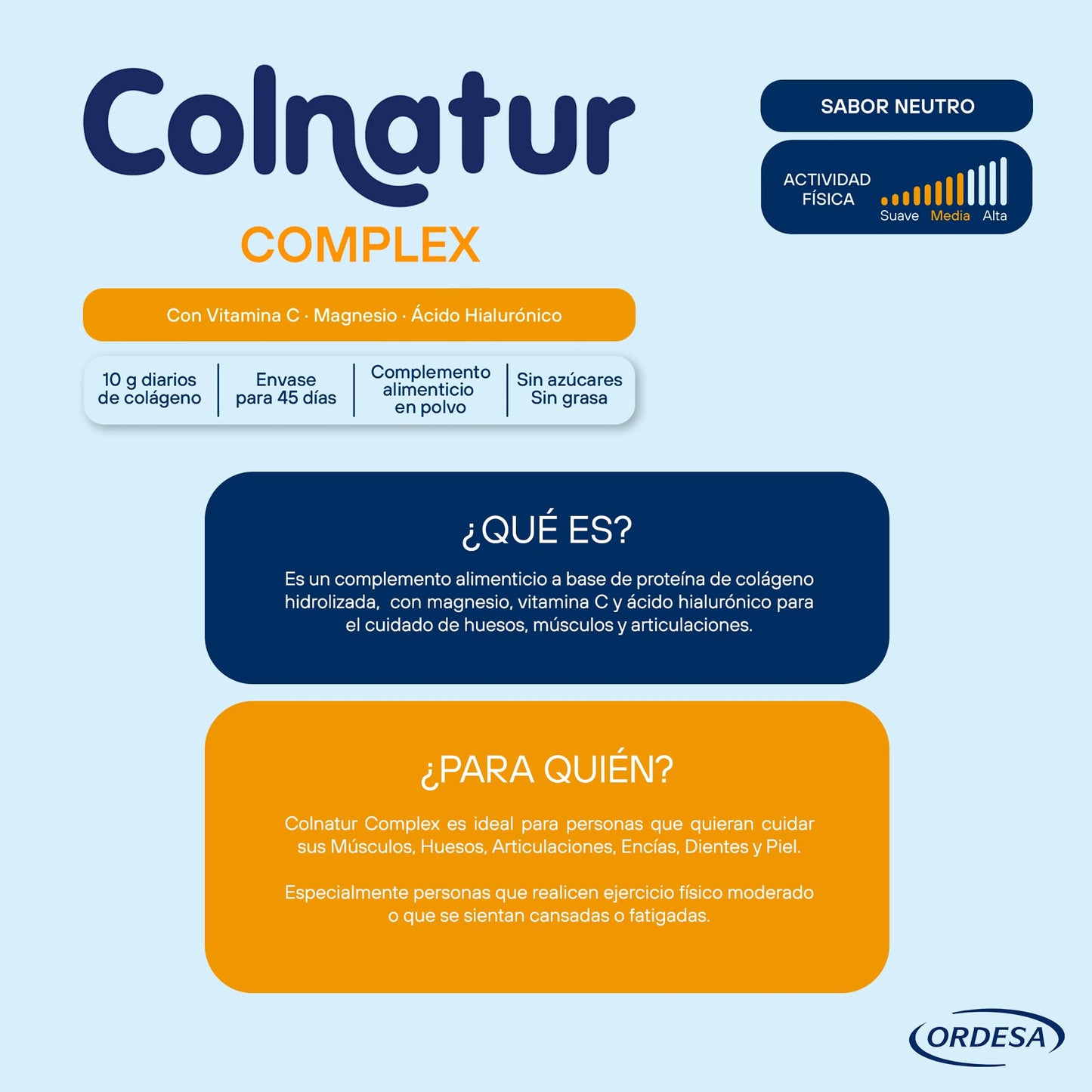 Colnatur Complex Neutro | 330g | Colágeno con Magnesio y Vitamina C para Músculos y Articulaciones