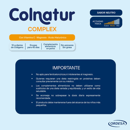 Colnatur Complex Neutro | 330g | Colágeno con Magnesio y Vitamina C para Músculos y Articulaciones