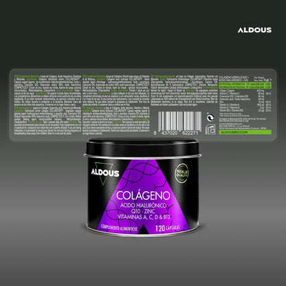 Colágeno Hidrolizado Puro + Ácido Hialurónico + Coenzima Q10 + Vitaminas y B12 + Zinc - 120 días Máxima Dosis - Formula Avanzada - Colágeno para las Articulaciones Fuertes, Piel Tersa y Energía