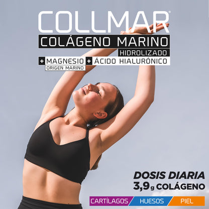 Drasanvi COLLMAR Colágeno Marino Hidrolizado con Ácido Hialurónico, Magnesio, Vitamina C natural | para cartílagos, huesos y piel | Alta dosis 3.900 mg/día | 180 comp = 30 días | Sabor vainilla