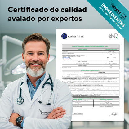 Colágeno Hidrolizado Puro con Magnesio Ácido Hialurónico y Coenzima Q10 - Colageno Marino para Huesos, Articulaciones y Piel - Con Vitaminas A, C, D3, B12 y Zinc - 120 Cápsulas - Sevens